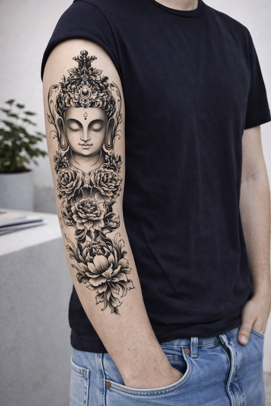 Floral Buddha Portrait